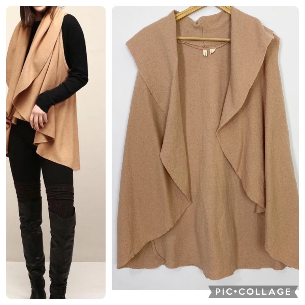 Moth Anthro Cardigan Cute Fancy Basic Shawl Wrap Vest Fall Winter Draped XS